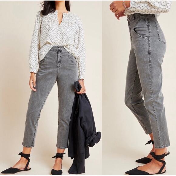 Anthropologie Pants - Amadi Jeans Women’s Size Small Anthropologie NWT High Rise Carbon Wash Gray